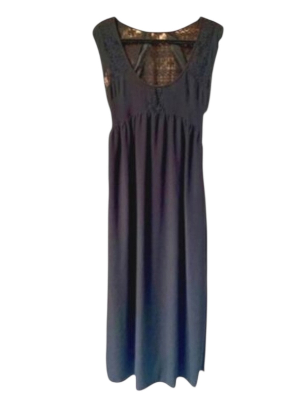 Tobi Women's Size M black sleeveless detailed Lace semi-casual maxi dress